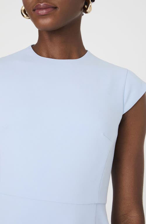 French Connection Whisper Short Sleeve Minidress In Blue