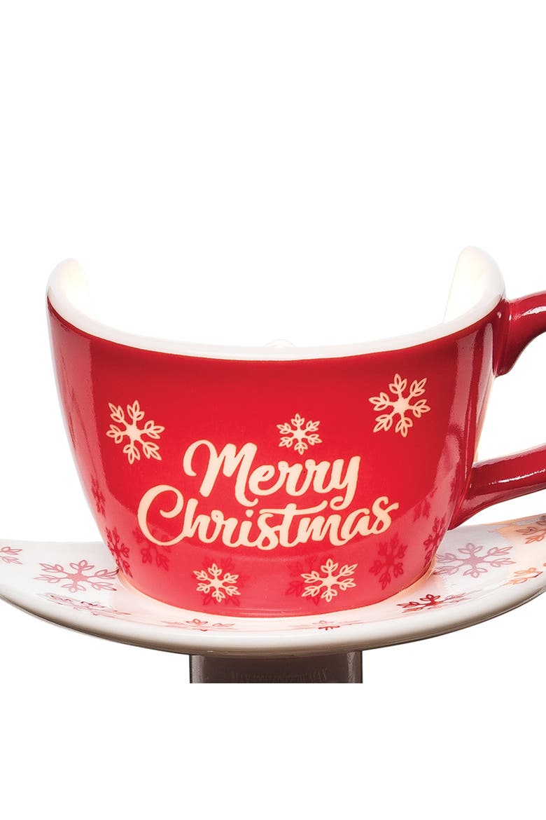 Merry Christmas Teacup Nightlight, Alternate, color, Red