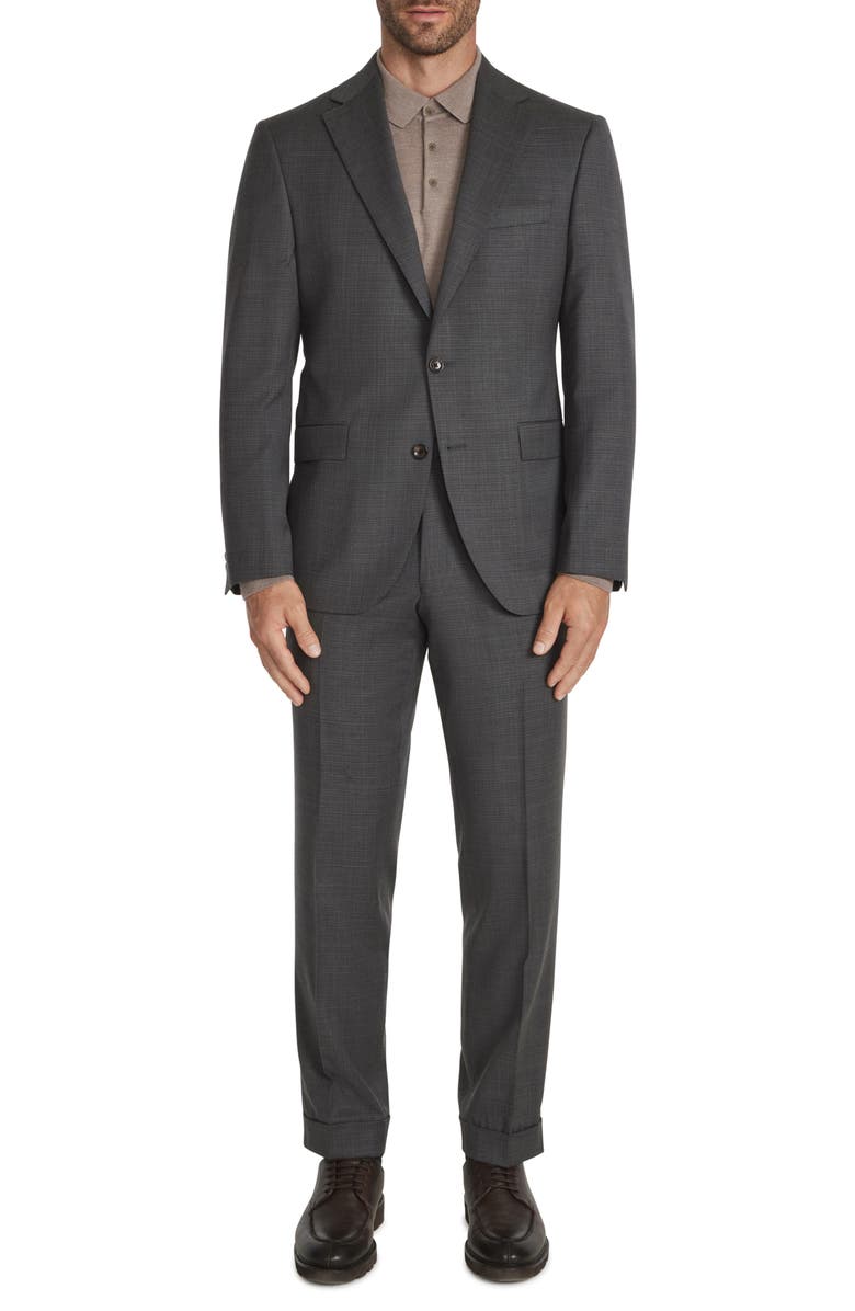 Jack Victor Espirit Stretch Wool Suit, Main, color, Grey