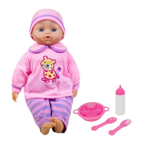 16 Inch Soft Baby Doll w/ Feeding Accessories