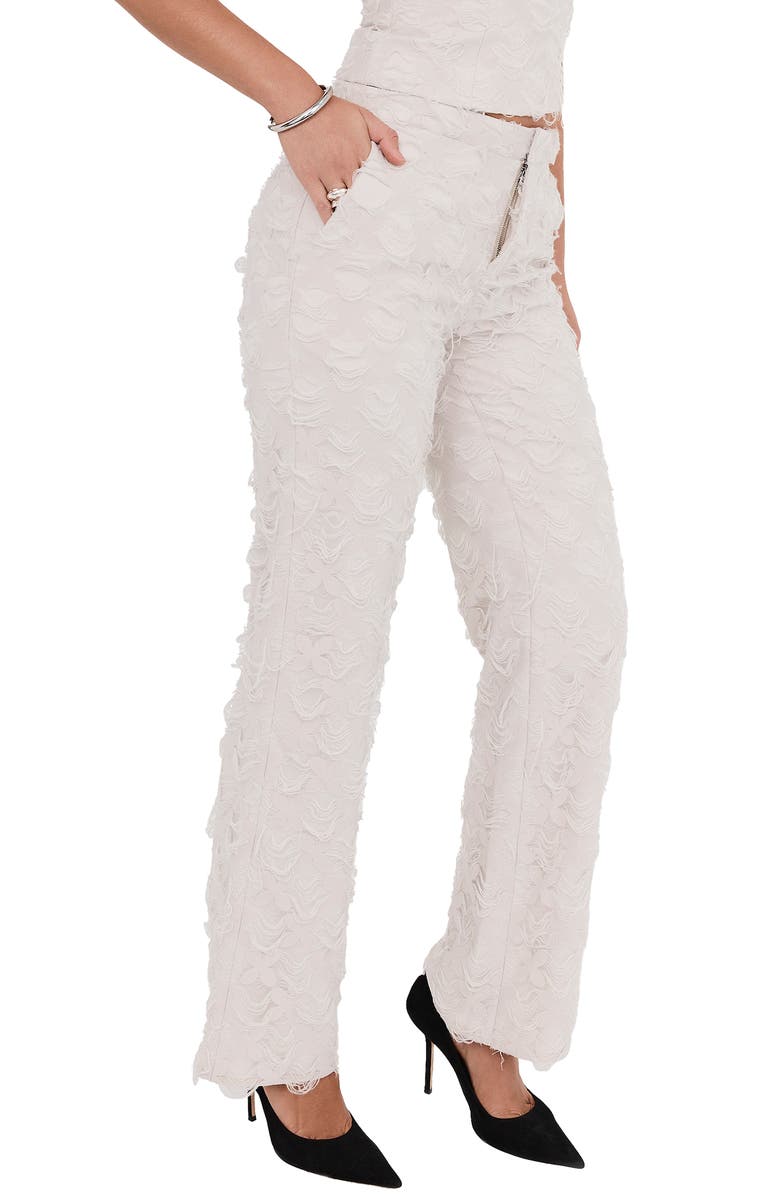 Mistress Rocks Textured Straight Leg Pants, Alternate, color, Taupe