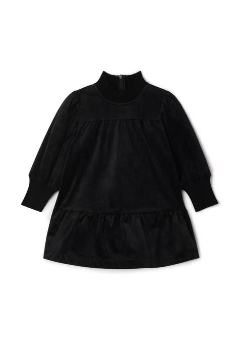 Textured Velvet A-Line Dress (Toddler, Little Kid & Big Kid)
