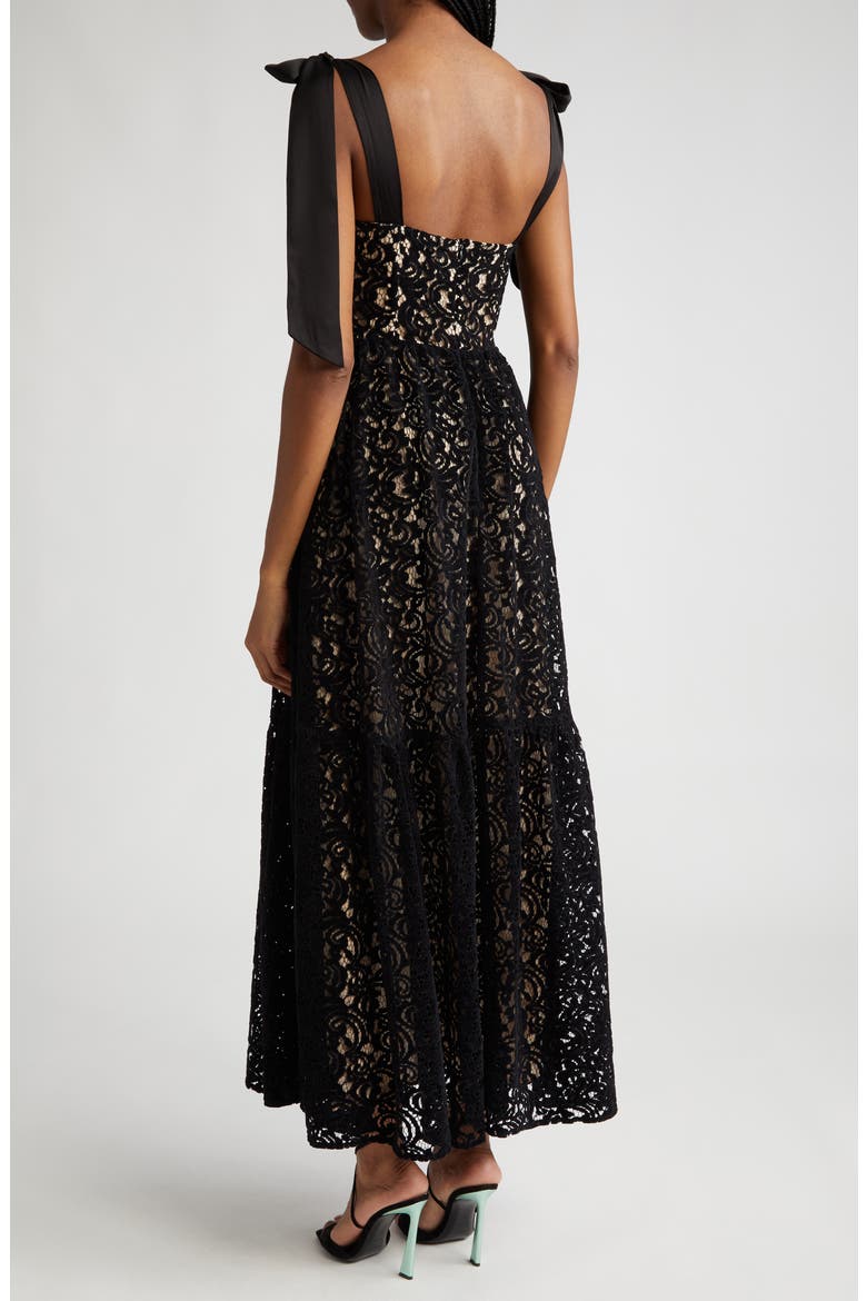 Velvet Lace Gown, Alternate, color, BLACK