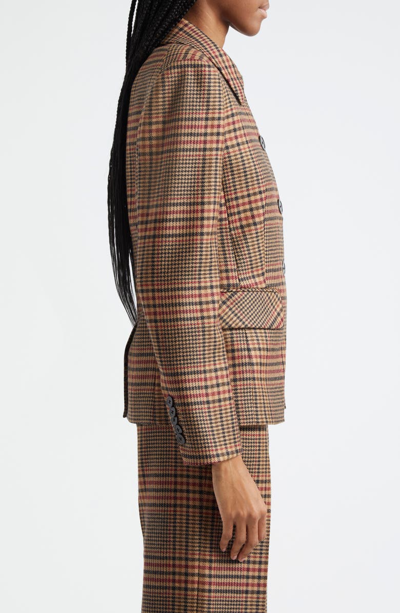 Veronica Beard Aire Houndstooth Check Wool Dickey Jacket, Alternate, color, 