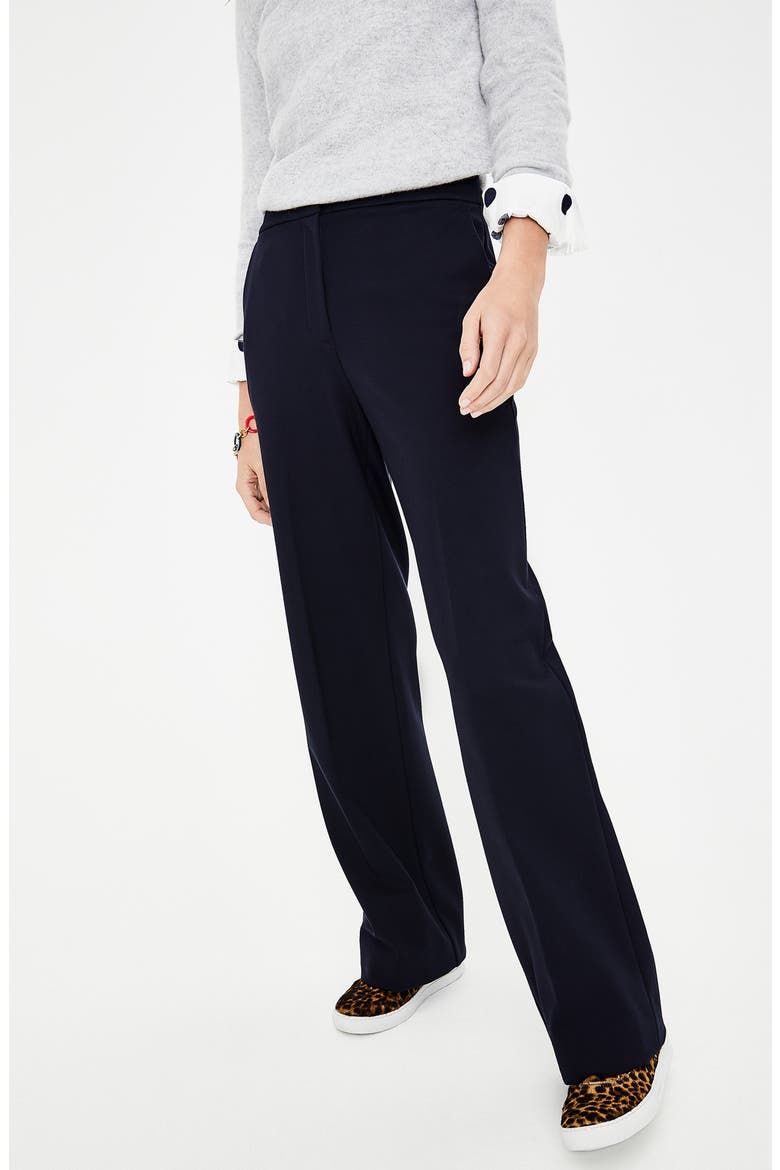 Wide Leg Ponte Knit Pants, Alternate, color, NAVY DNU