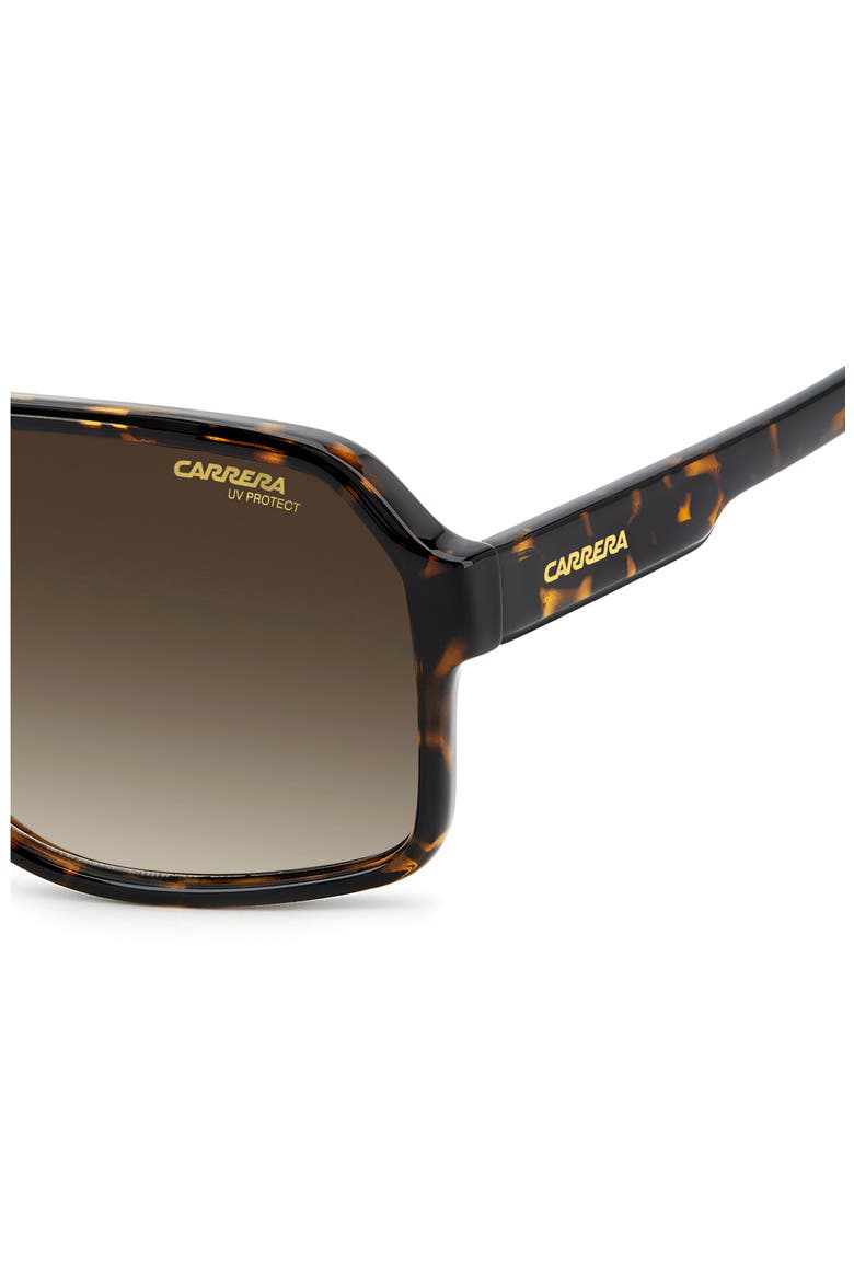 62mm Oversize Gradient Rectangular Sunglasses, Alternate, color, HAVANA/ BROWN SF