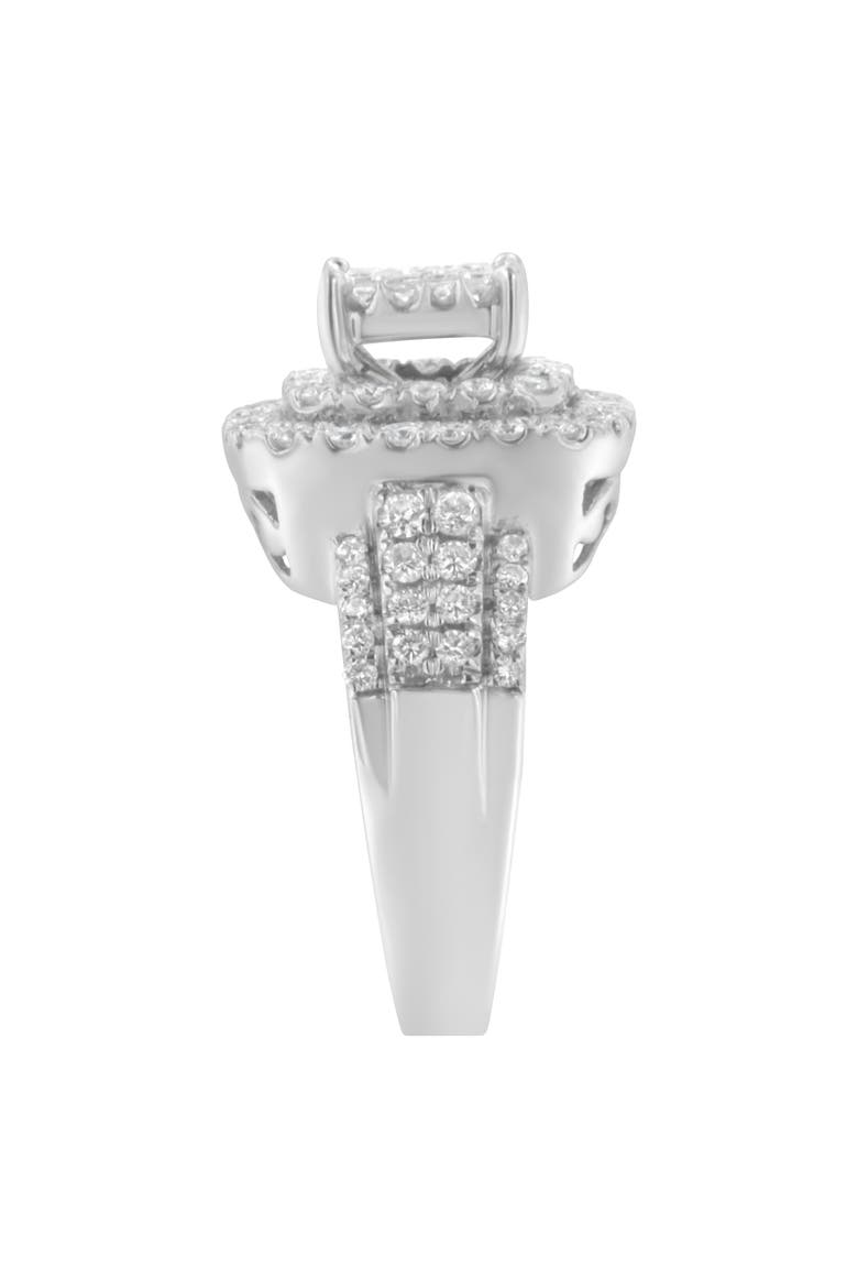 14KT White Gold Diamond Cocktail Ring, Alternate, color, White