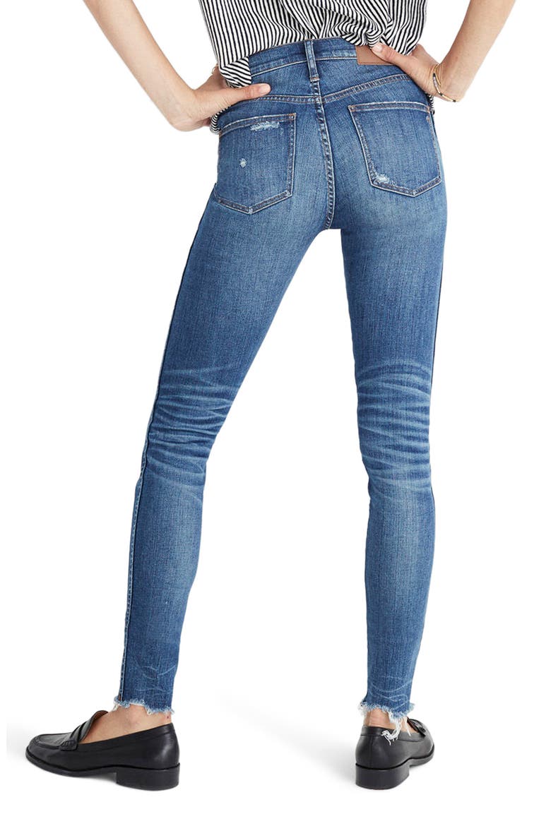 9-Inch High Waist Ankle Skinny Jeans, Alternate, color, ALLEGRA