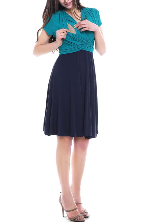 Kimi & Kai Sarah Faux Wrap Maternity/nursing Dress