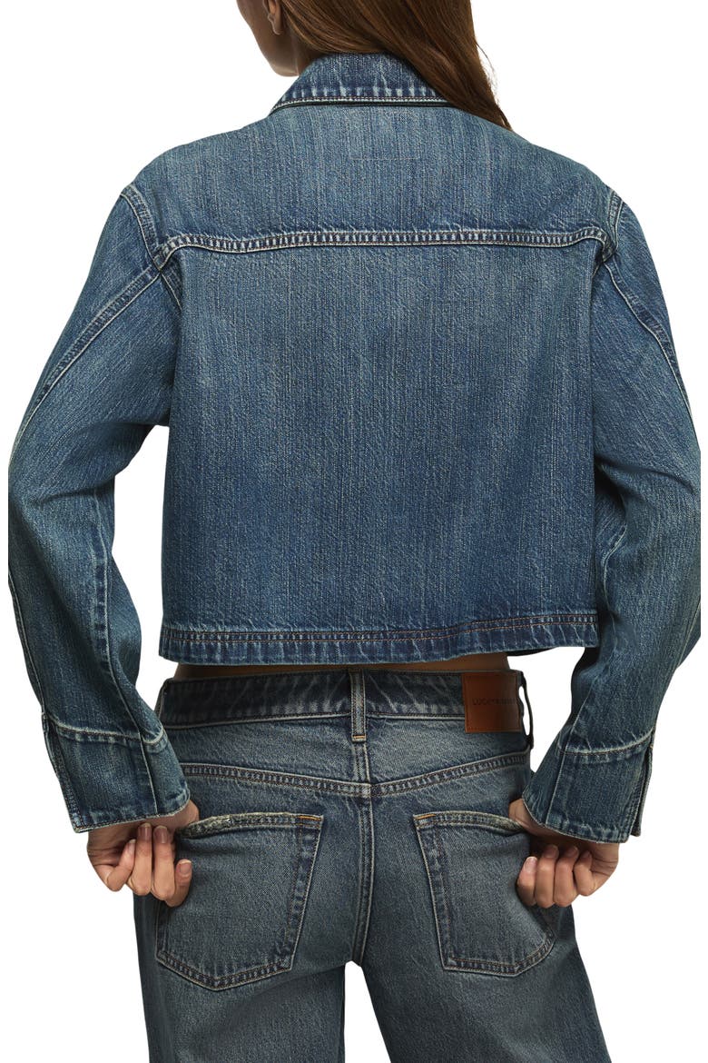 Utility Denim Jacket, Alternate, color, GLAMOROUS WASH