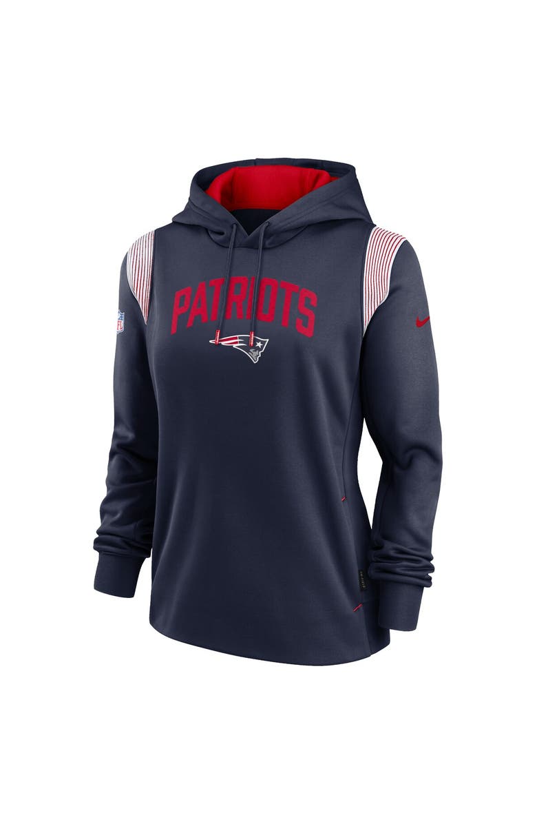 Nike Women's Nike Navy New England Patriots Sideline Stack Performance Pullover Hoodie, Alternate, color, Navy