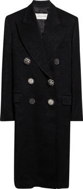 Dries Van Noten Oversize Double Breasted Jacquard Coat