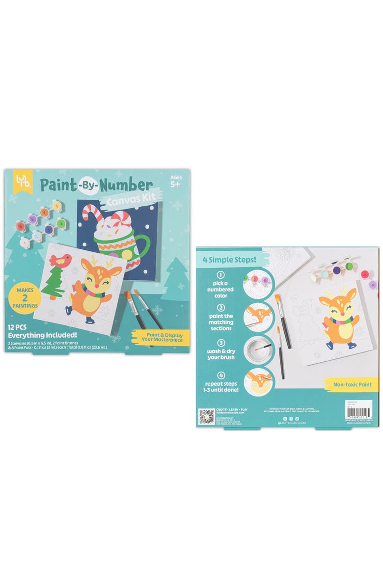 Little Yellow Bicycle Reindeer Paintbynumber Kit Complete Art Set, Alternate, color, Multicolored