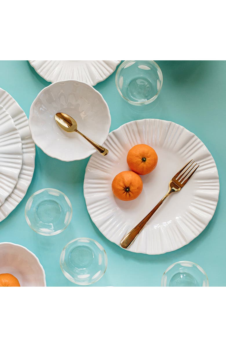 VIETRI Bari European Dinner Plate, Alternate, color, White