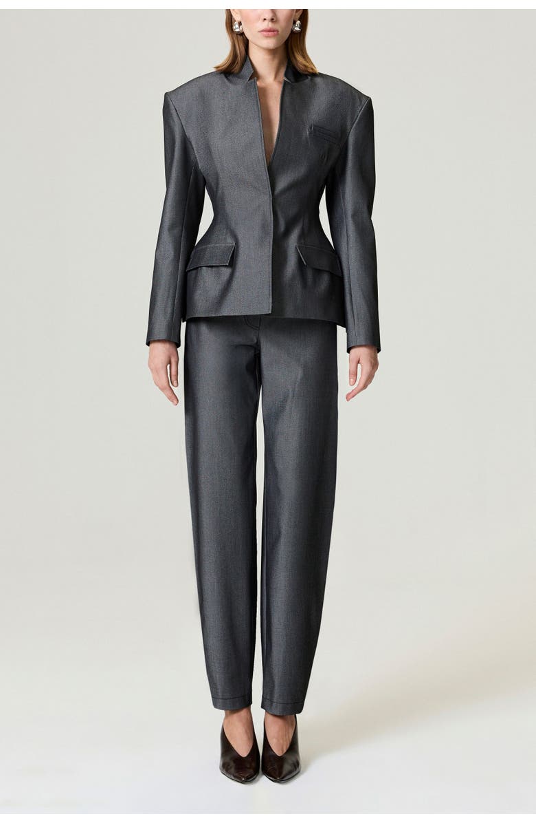 Nocturne Structured Padded High-Neck Jacket, Alternate, color, Anthracite