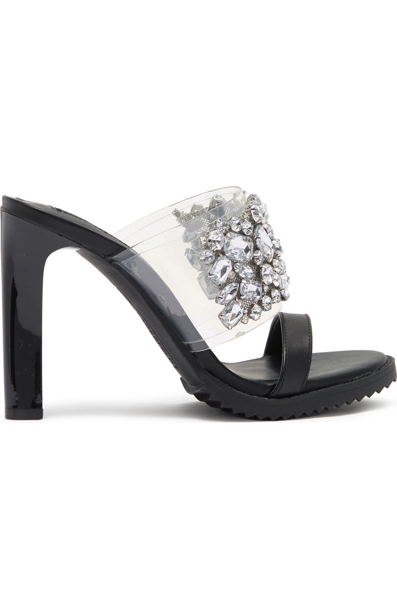 KARL LAGERFELD PARIS Bedika Crystal Embellished Clear Strap Sandal, Alternate, color,