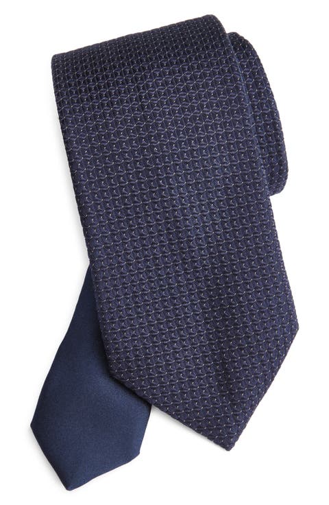 Neat Metallic Silk Jacquard Tie
