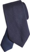 Canali Neat Metallic Silk Jacquard Tie