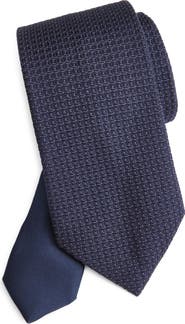 Canali Neat Metallic Silk Jacquard Tie