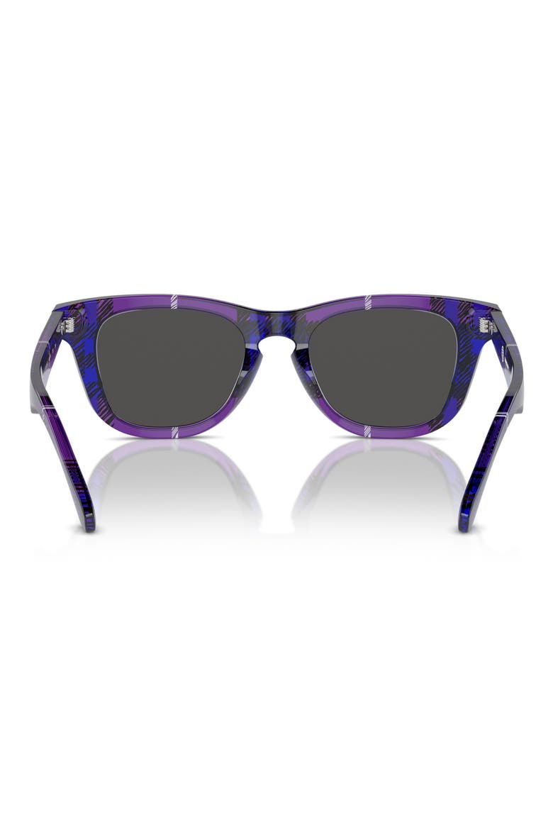 Kids' 46mm Square Sunglasses, Alternate, color, CHECK VIOLET / DARK GREY