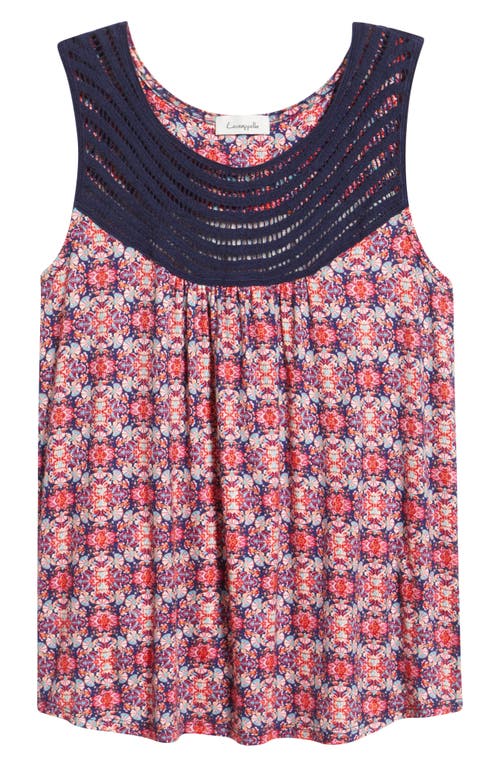 Shop Loveappella Swing Tank Top In Fuchsia Multi