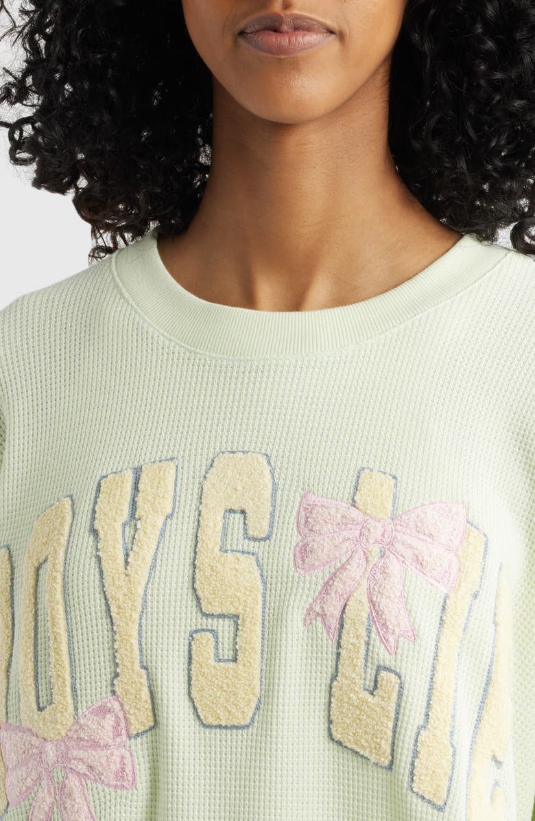 BOYS LIE Bows Kara Thermal Sweatshirt, Alternate, color, 