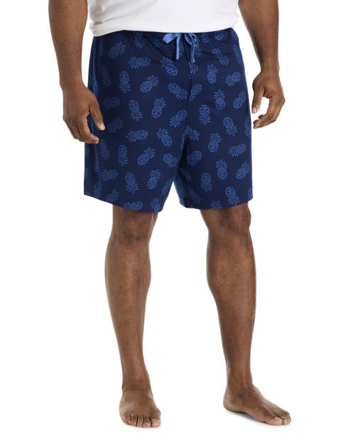 Big & Tall Pineapple Skull Printed Lounge Shorts