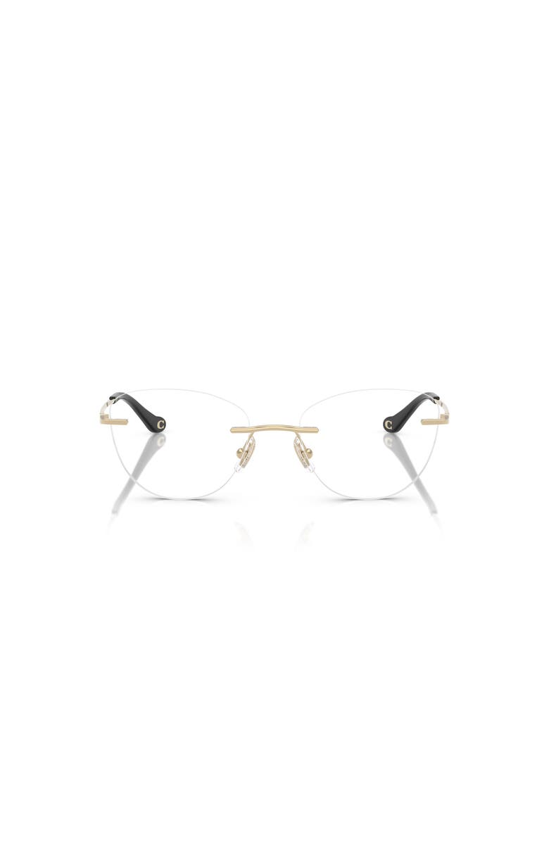 COACH 52mm Cat Eye optical glasses, Alternate, color, Gold