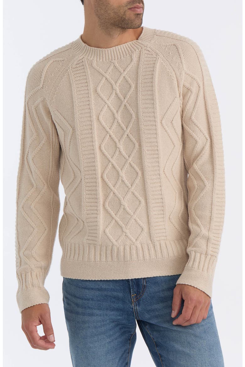 Cable Knit Sweater, Main, color, CREAM