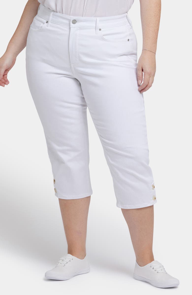 NYDJ Marilyn Crop Straight Leg Jeans, Main, color, Optic White