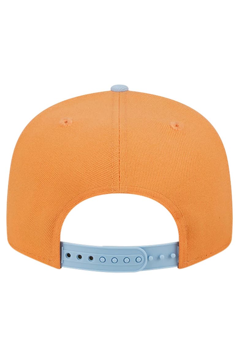 Men's New Era Orange/Light Blue Miami Heat 2-Tone Color Pack 9FIFTY Snapback Hat, Alternate, color, Orange