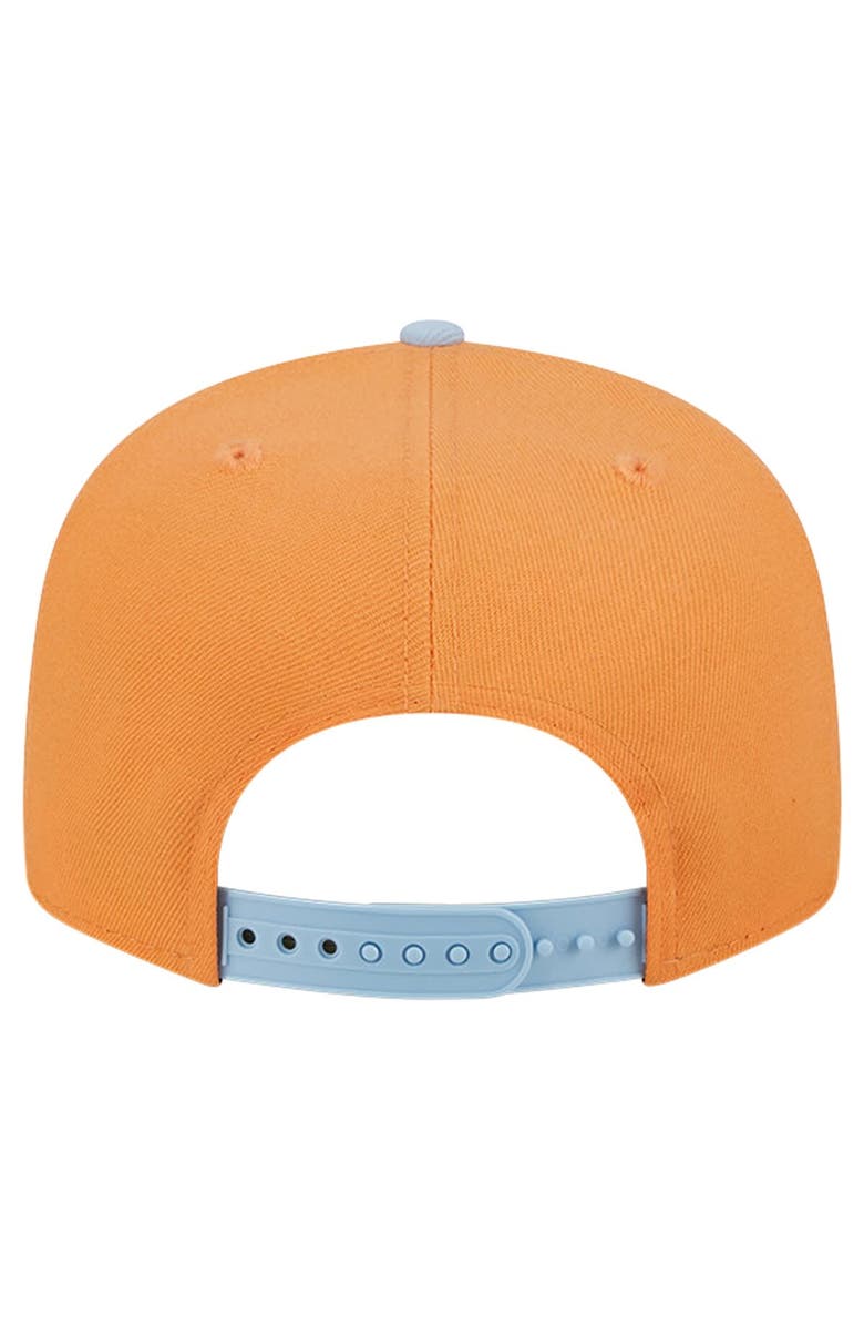 New Era Men's New Era Orange/Light Blue Miami Heat 2-Tone Color Pack 9FIFTY Snapback Hat, Alternate, color, 