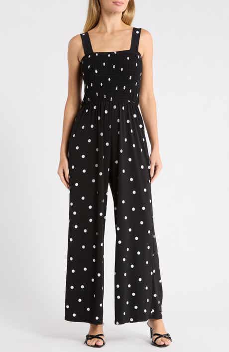 Smocked Wide Leg Jumpsuit