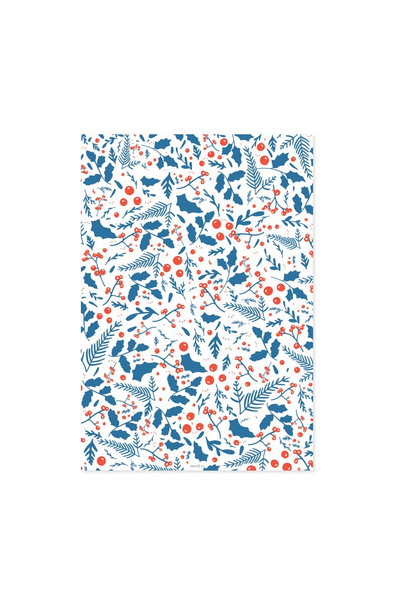 Ramus 
Co Two-Sided "Jolly Blues" Heavyweight Christmas/Holiday Gift Wrap, Alternate, color, Multicolored