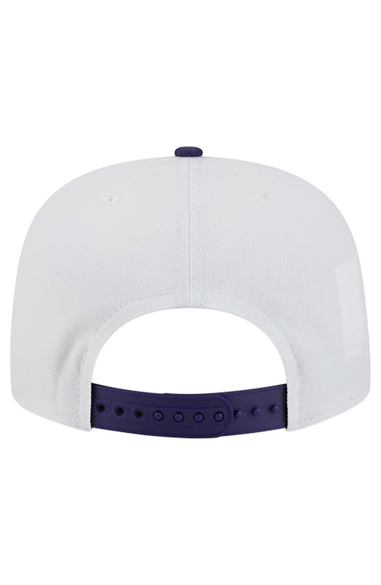 New Era Men's New Era White/Purple LSU Tigers Retro 2019 Peach Bowl Champions 9FIFTY A-Frame Snapback Hat, Alternate, color, White
