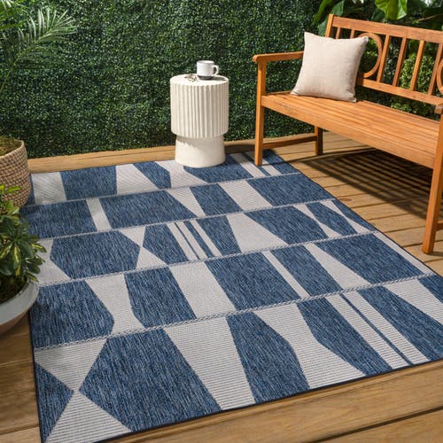 Jonathan Y Odette Modern Geometric Abstract Two-tone Indoor/outdoor Area Rug