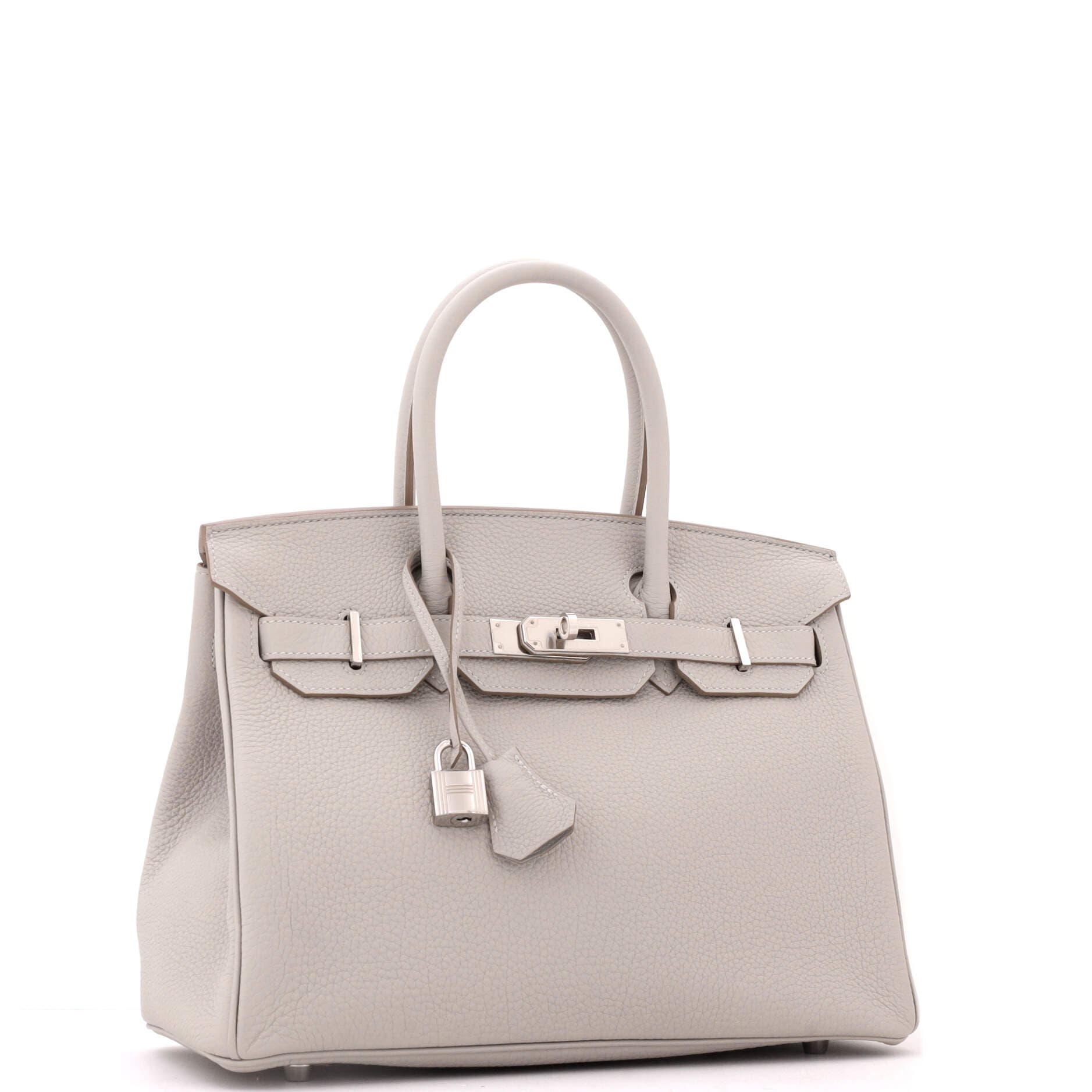 Pre-Owned Hermes Birkin Handbag Grey Togo with Palladium Hardware 30, Alternate, color, Gris Perle
