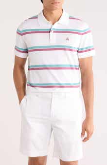 Brooks Brothers Stripe Slim Fit Piqué Polo