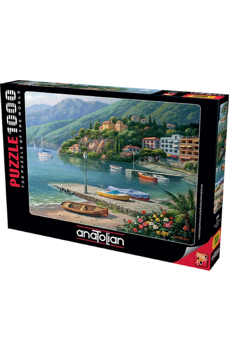 Anatolian Hillside Harbor Cove 1000 piece Jigsaw Puzzle for Adults, Main, color, Multicolor