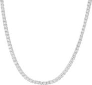 Queen Jewels Sterling Silver CZ Tennis Necklace