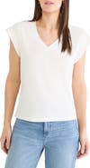 NZT by NIC+ZOE Cap Sleeve V-Neck Cotton Top