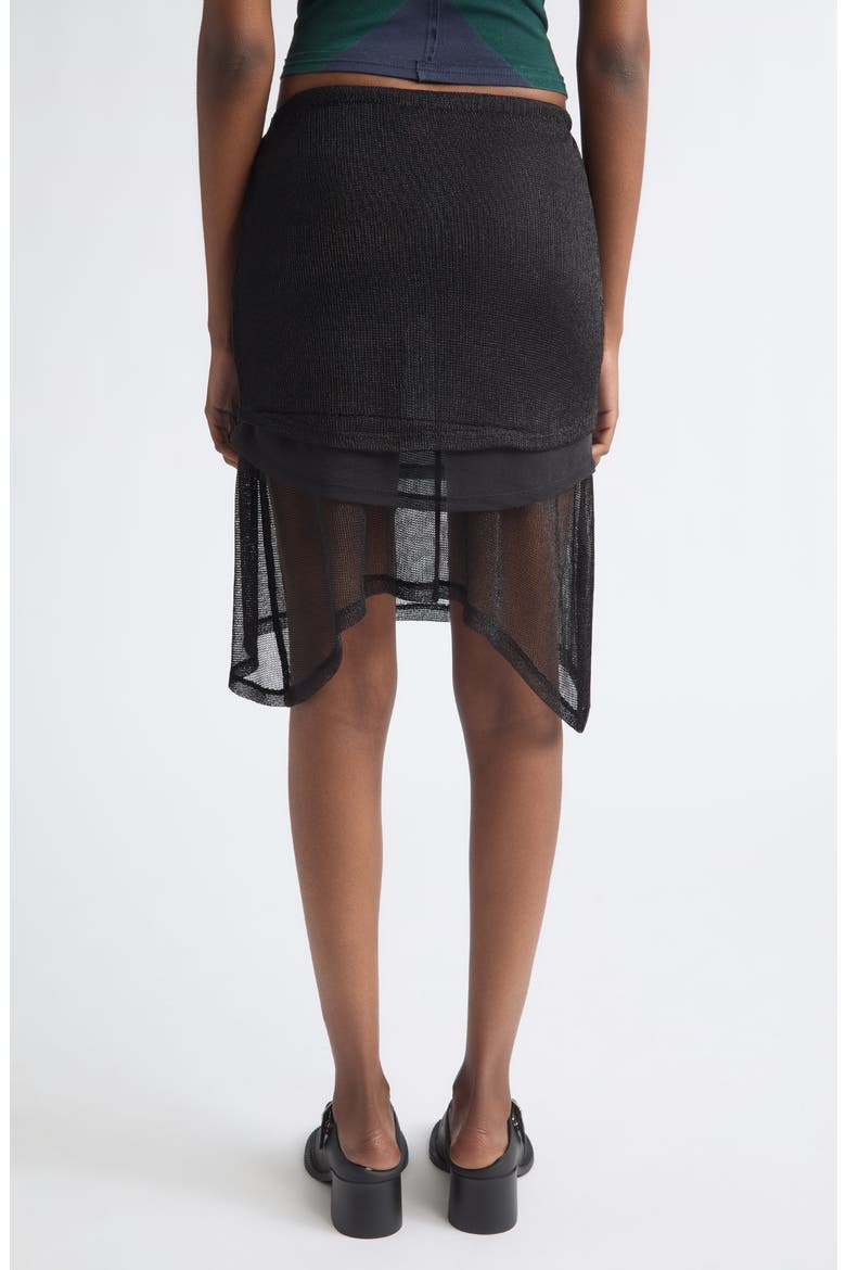 Gossamer Midi Skirt, Alternate, color, OBSIDIAN