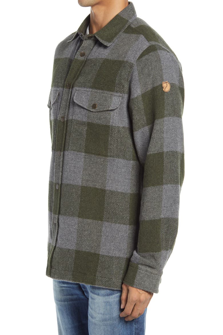 Canada Buffalo Check Snap Front Shirt, Alternate, color, DEEP FOREST