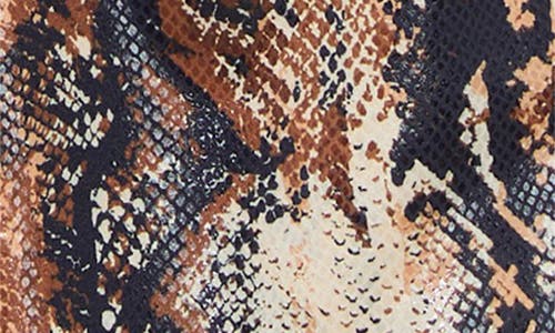 Alice And Olivia Cristena Snake Mr. Flare Jean In Camel/black Snake