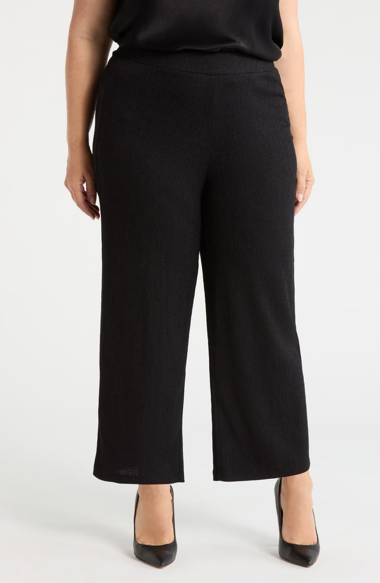 Anne Klein Pull-On Crop Wide Leg Pants, Main, color, Anne Black