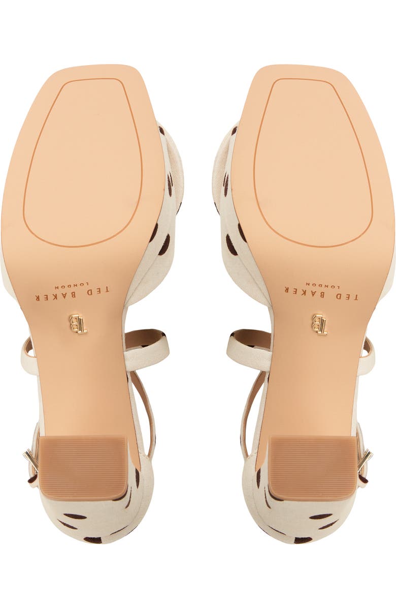 Ted Baker Maddy Rose Platform Sandal, Alternate, color, Ivory Primary - Multi