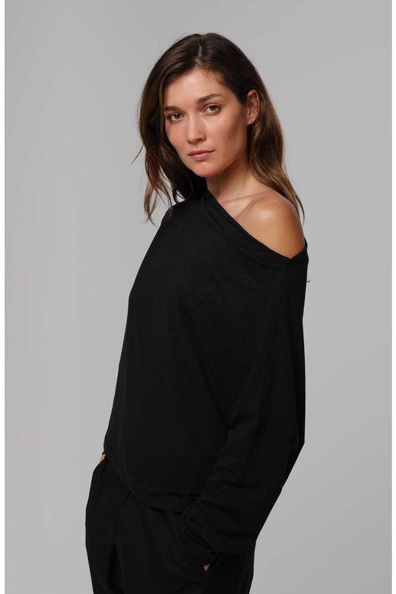 Hemp Essentials Off The Shoulder Top, Main, color, black