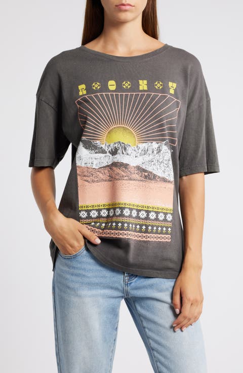 Paradise Peaks Cotton Graphic T-Shirt