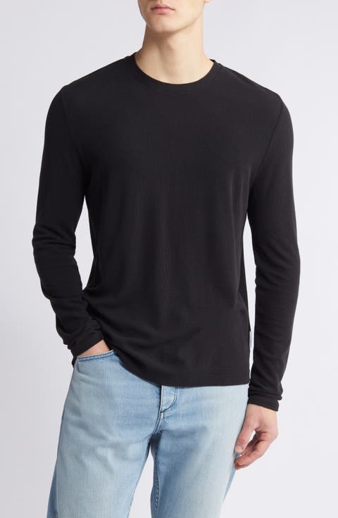 Clive Long Sleeve Waffle Knit Tee