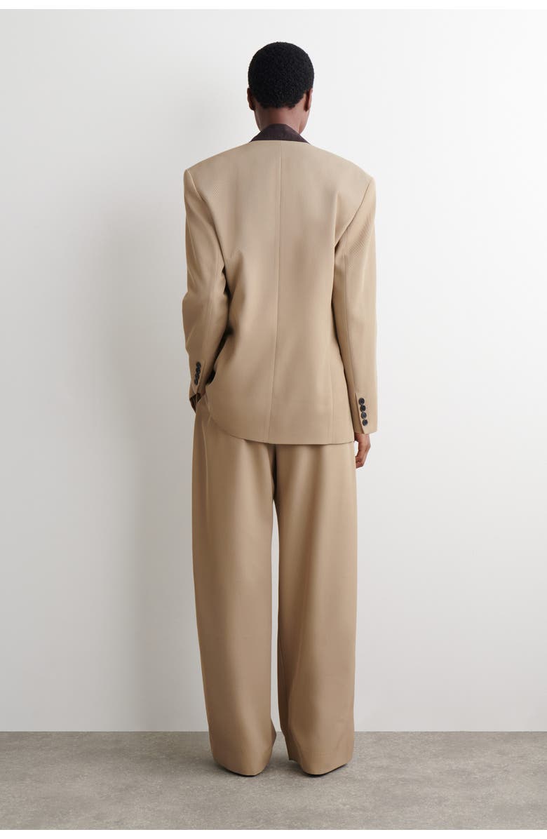 COS Wool-Twill Straight-Leg Pants, Alternate, color, Beige